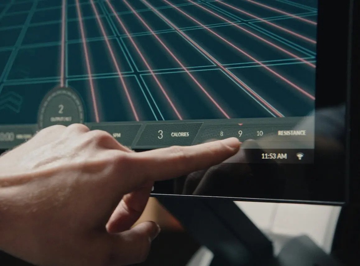 Aviron Rower Touch Screen Technology