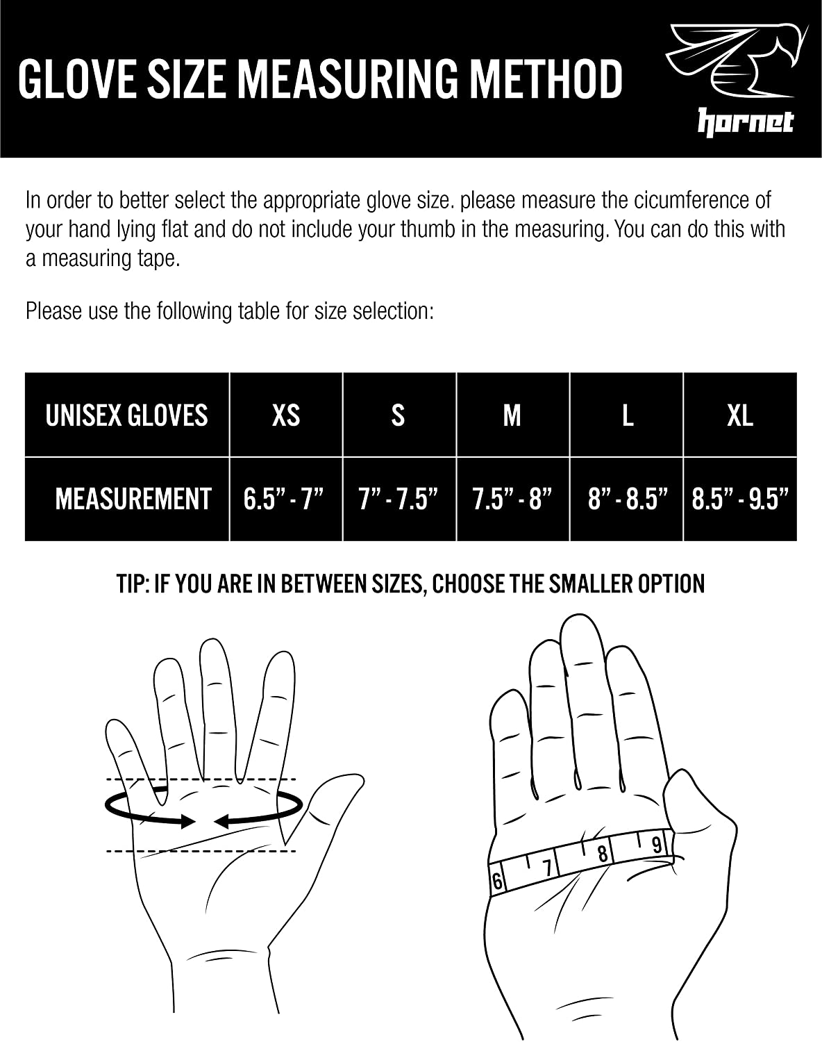 Rowing Glove Measuring Chart - Find the Perfect Fit