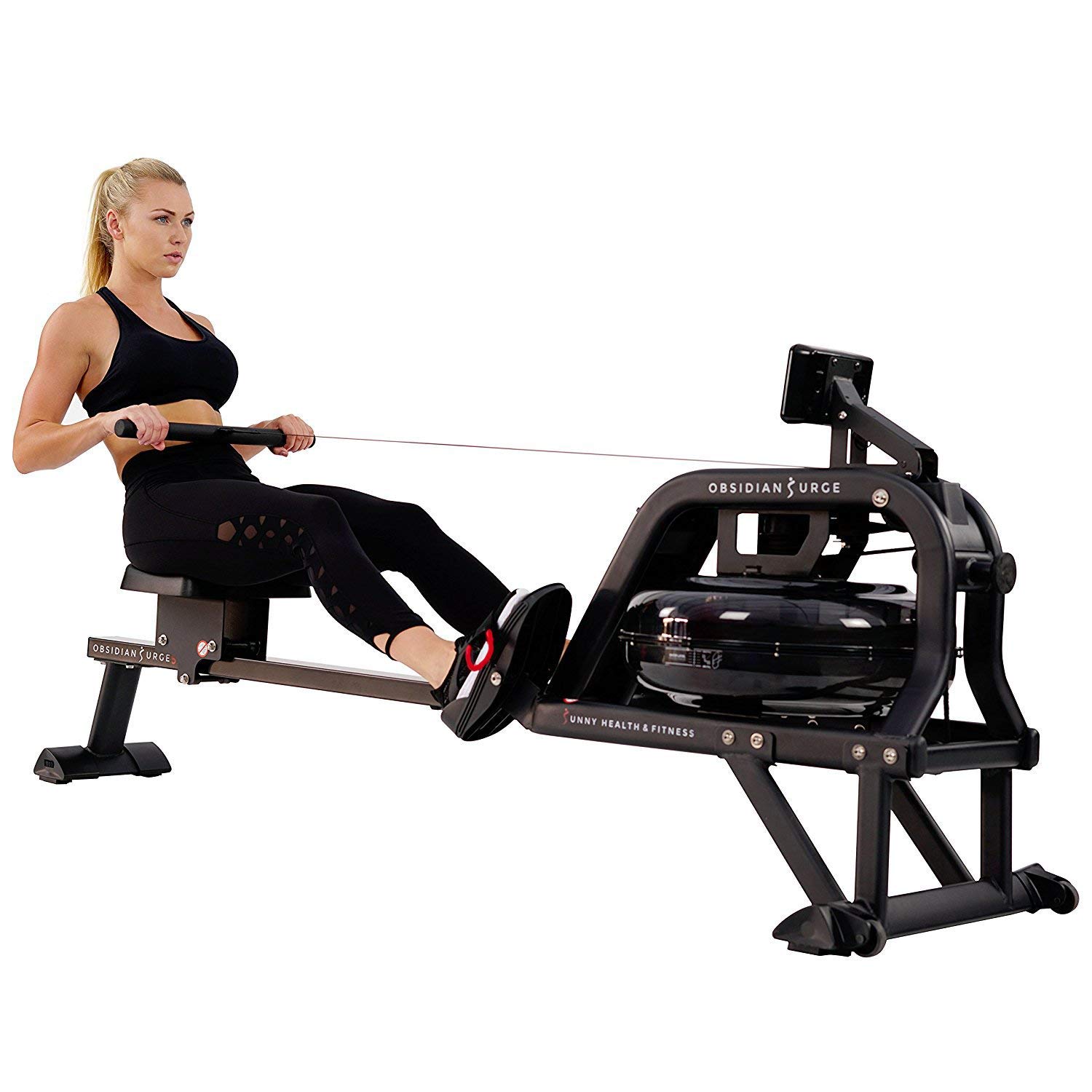 Sunny Health Obsidian Surge Water Rowing Machine